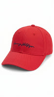Tommy Hilfiger Script Logo Baseball Cap - Red