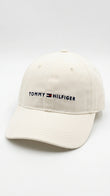 Tommy Hilfiger Logo Embroidered Baseball Cap - Cream