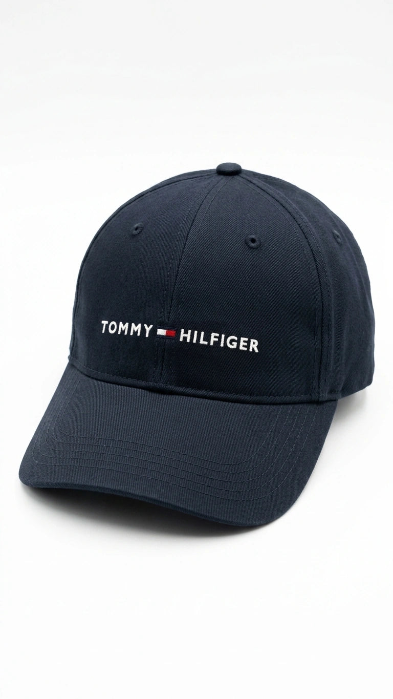 Tommy Hilfiger Logo Embroidered Baseball Cap - Navy Blue