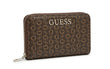 GUESS Women's G Logo Print Zip-Around Wallet - Brown