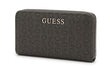 GUESS Monogram Zip-Around Wallet - Dark Grey