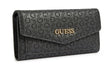 GUESS Women's Laurel Embossed Logo Flap Wallet - Black