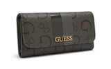 GUESS Women's Signature 4G Logo Trifold Wallet - Charcoal Multi