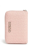 GUESS Women's G Monogram Embossed Zip-Around Wallet - Blush Pink