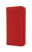 GUESS Embossed Logo Zip Wallet - Red