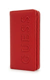 GUESS Embossed Logo Zip Wallet - Red