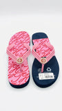 Tommy Hilfiger Women's Monogram Print Flip Flops - Light Pink