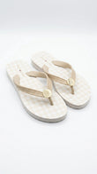 Tommy Hilfiger Women's Gingham Monogram Flip Flops - Light Beige