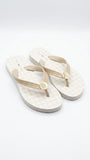 Tommy Hilfiger Women's Gingham Monogram Flip Flops - Light Beige