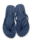 Tommy Hilfiger Women's Polka Dot Flip Flops - Navy Blue