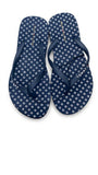 Tommy Hilfiger Women's Polka Dot Flip Flops - Navy Blue