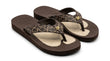 Calvin Klein Women Monogram Platform Flip Flops - Brown Beige