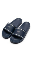 Tommy Jeans Script Logo Stripe Pool Slides - Navy