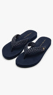 Tommy Hilfiger Women Braided Strap Flip Flops - Navy