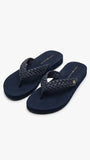 Tommy Hilfiger Women Braided Strap Flip Flops - Navy