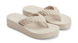 Tommy Hilfiger Women's Braided Platform Flip Flops - Ecru