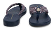 Tommy Hilfiger Women's Woven Strap Platform Flip-Flops - Navy Blue