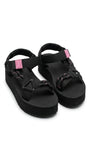 Tommy Hilfiger Women Platform Sport Sandals - Black with Pink Accents