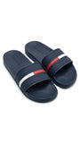 Tommy Hilfiger Men Flag Detail Pool Slides - Navy