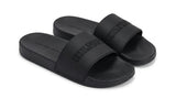 Tommy Hilfiger Men Logo Embossed Pool Slides - Black
