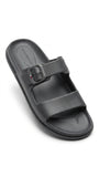 Tommy Hilfiger Men's Two-Strap Buckle Slides - Black