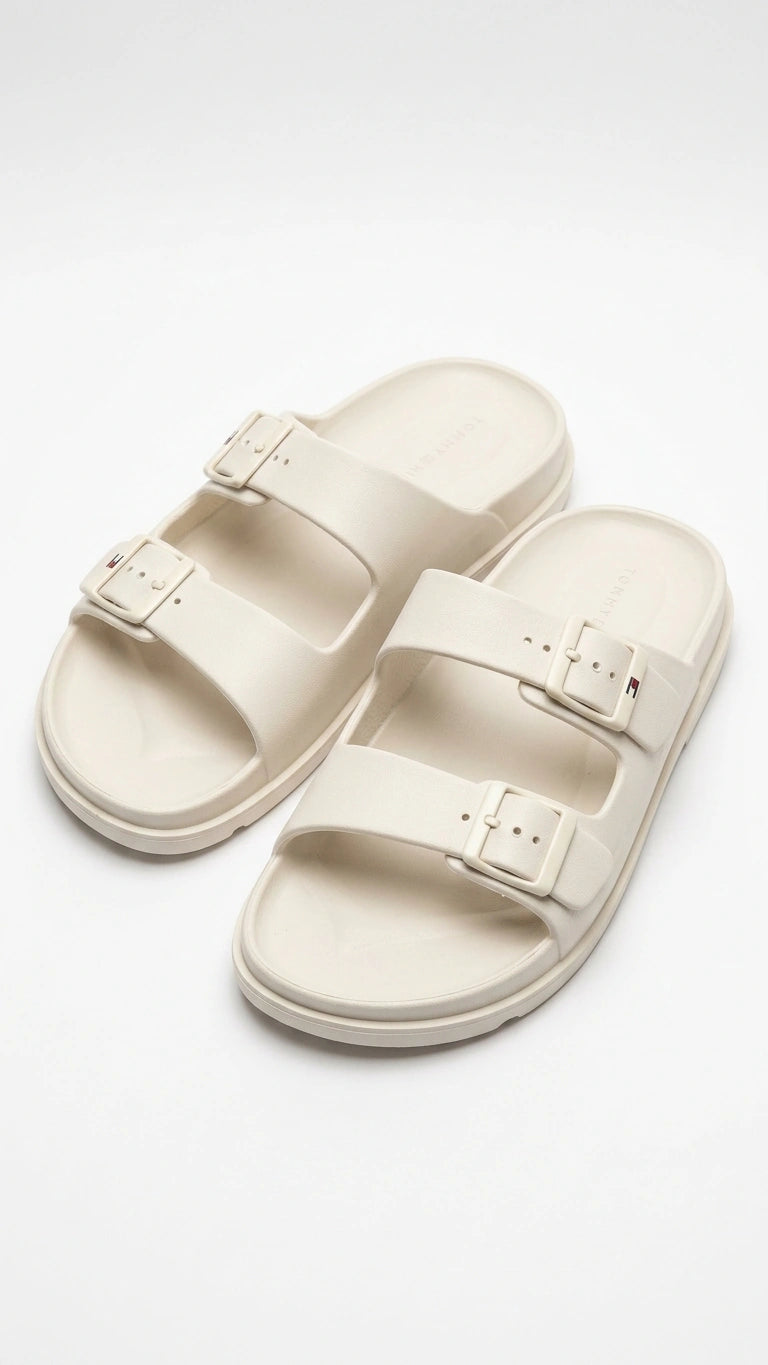 Tommy Hilfiger Double-Strap Adjustable Sandals - Ecru