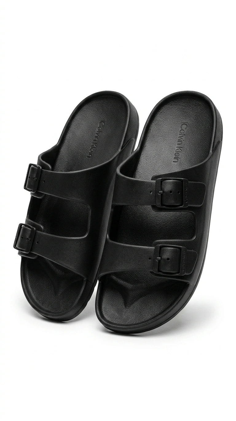 Calvin Klein Adjustable Strap Sandals - Black