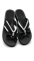 Guess Women's Bow Detail Flip Flops - Black/White