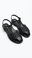 ZARA Woven Fisherman Sandals - Black