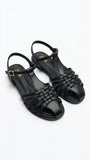 ZARA Woven Fisherman Sandals - Black