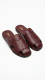 ZARA Women Criss-Cross Strap Slides - Burgundy