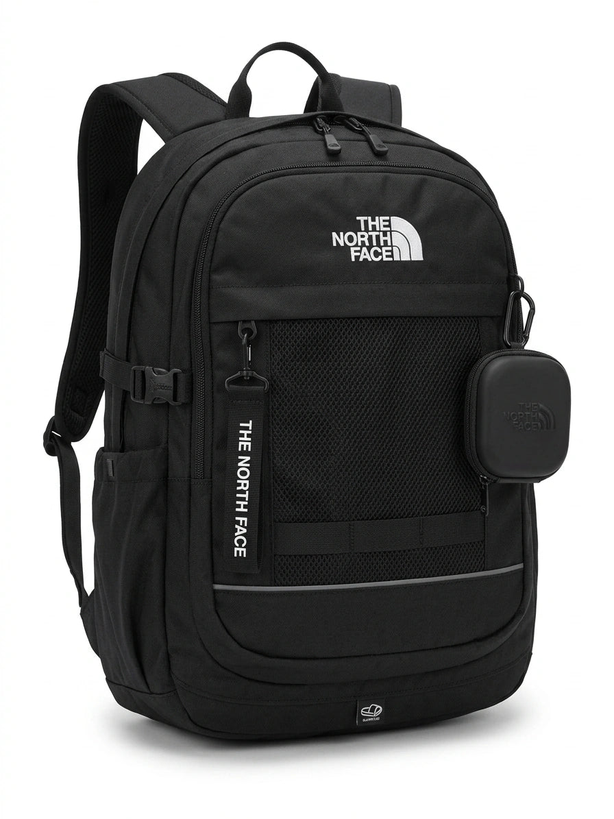 The North Face FlexVent Everyday Backpack - Black with Detachable Pouch