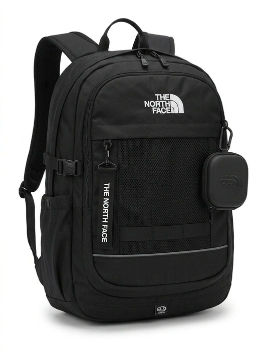 The North Face FlexVent Everyday Backpack - Black with Detachable Pouch