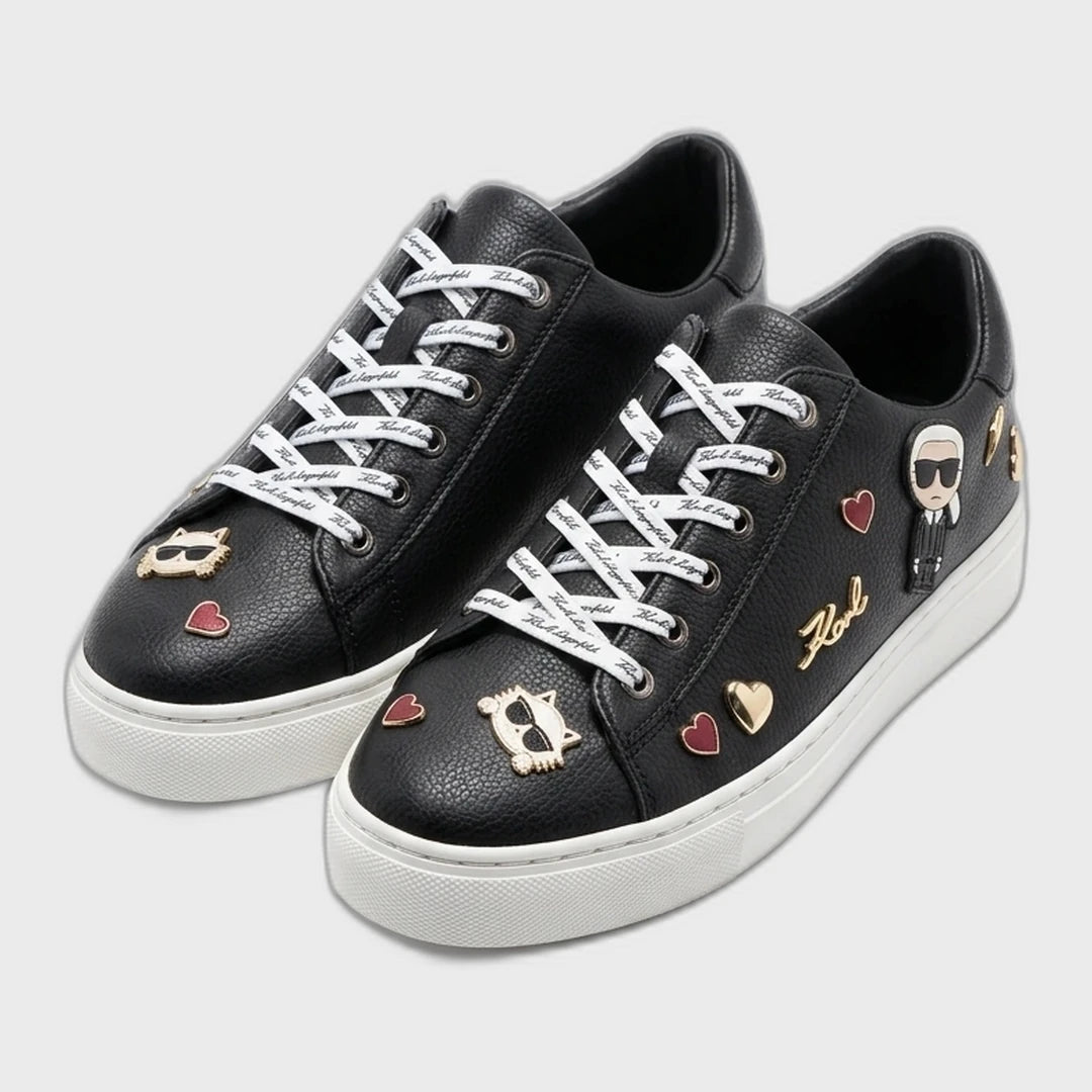 KARL LAGERFELD Women's Choupette & Karl Embellished Low-Top Sneakers - Black
