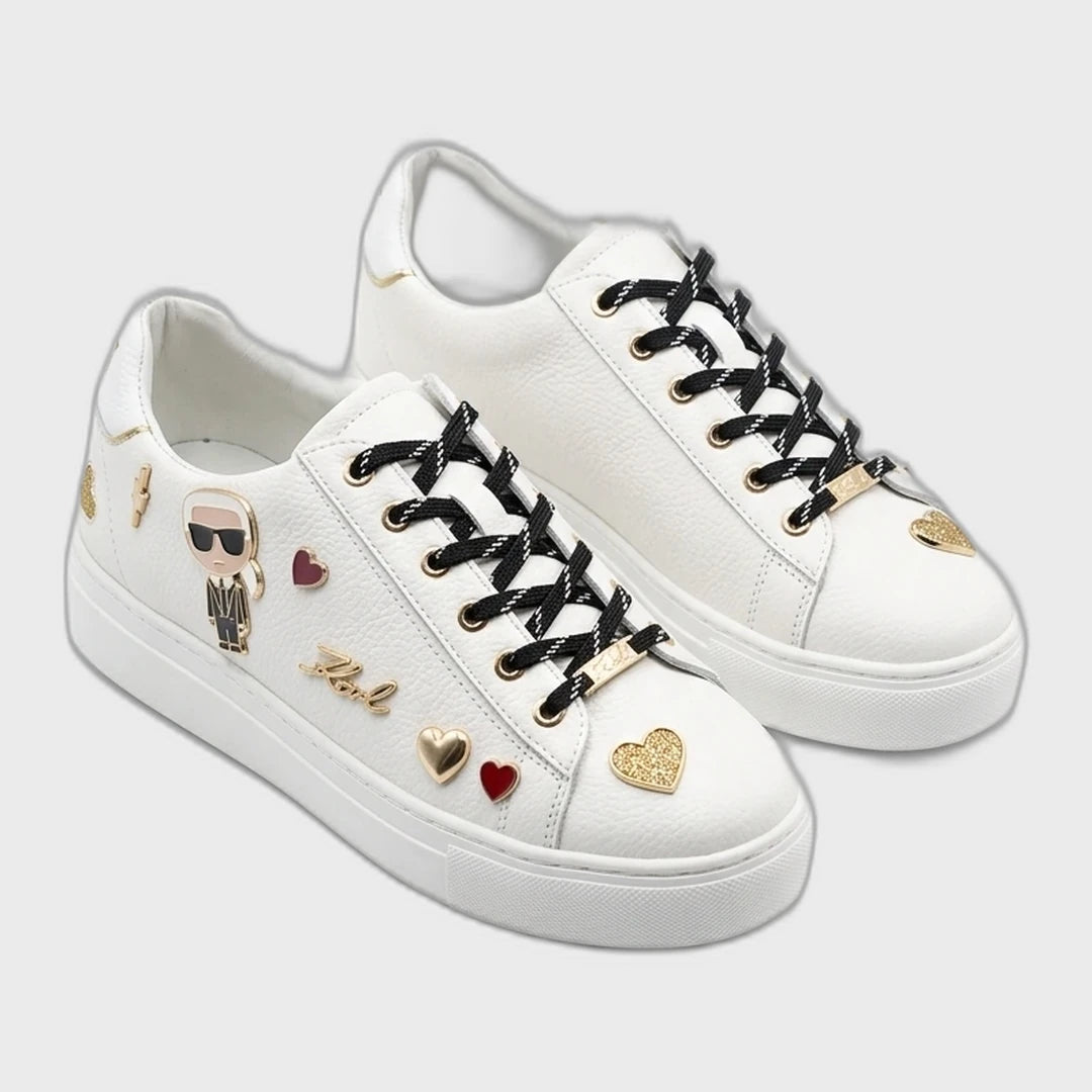 Karl Lagerfeld Women Embellished Low-Top Sneakers - White Multi
