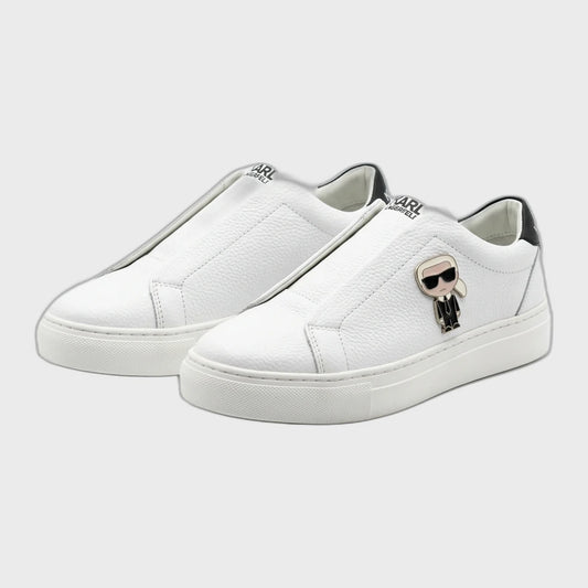 Karl Lagerfeld K/Icon Slip-On Platform Sneakers - White
