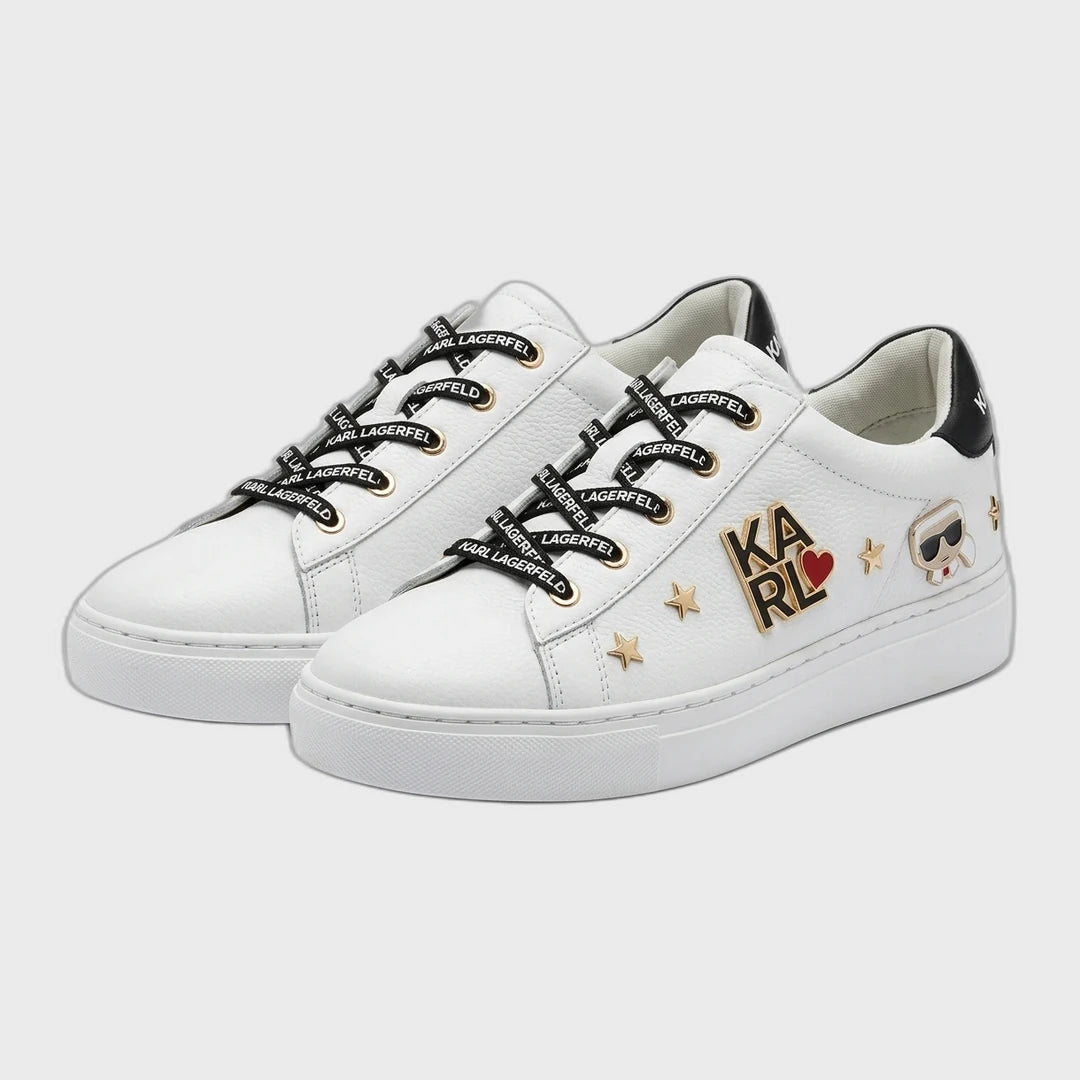 Karl Lagerfeld Women's Embellished Low-Top Sneakers - White