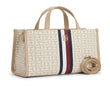 Tommy Hilfiger Monogram Logo Tote Bag - Beige Monogram