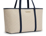 Tommy Hilfiger Monogram Tote Bag - Ecru/Navy