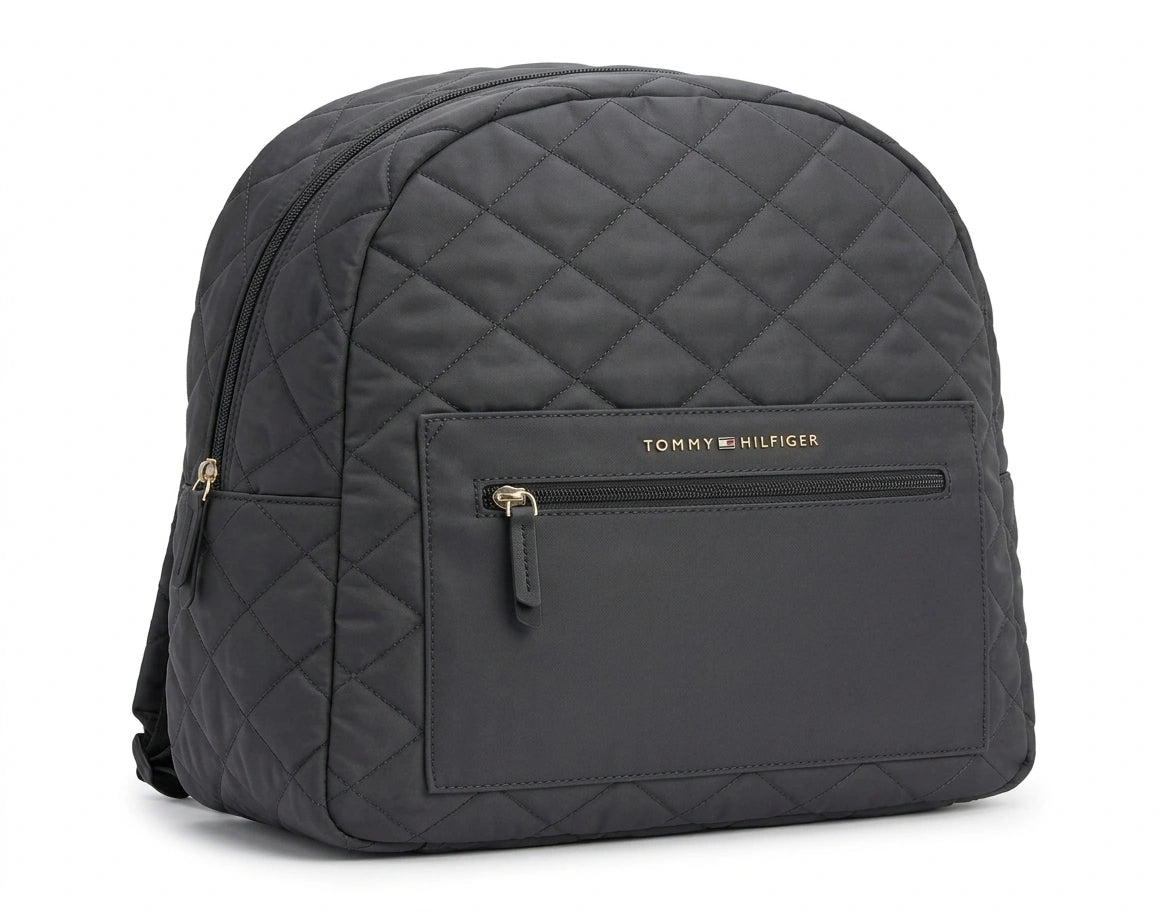 Tommy Hilfiger Quilted Backpack - Charcoal Grey