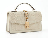 ALDO Women's Textured Top Handle Flap Bag - Off-White