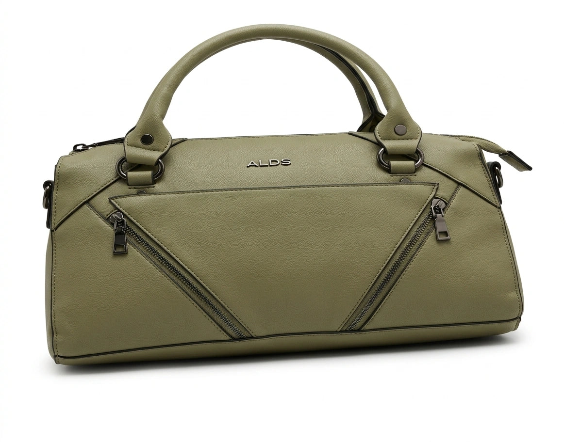 ALDO Women's Zipper Detail Top Handle Bag - Olive Green