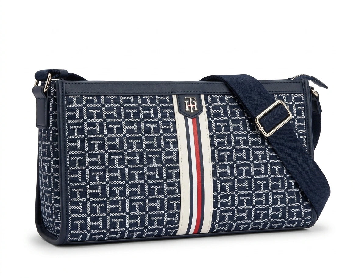 Tommy Hilfiger Monogram Crossbody Bag - Navy Monogram