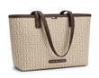 Tommy Hilfiger TH Monogram Canvas Tote Bag - Ecru/Brown