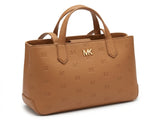 Michael Kors Monogram Embossed Medium Tote Bag - Camel
