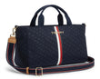 Tommy Hilfiger Women's Monogram Print Small Tote Bag - Navy