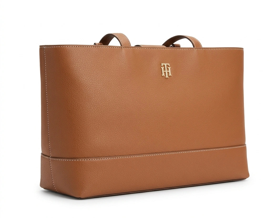 Tommy Hilfiger Women's TH Monogram Tote Bag - Tan