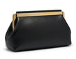 KARL LAGERFELD Smooth Leather Frame Clutch Bag - Black