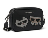 Karl Lagerfeld K/Ikonik Rhinestone Crossbody Bag - Black