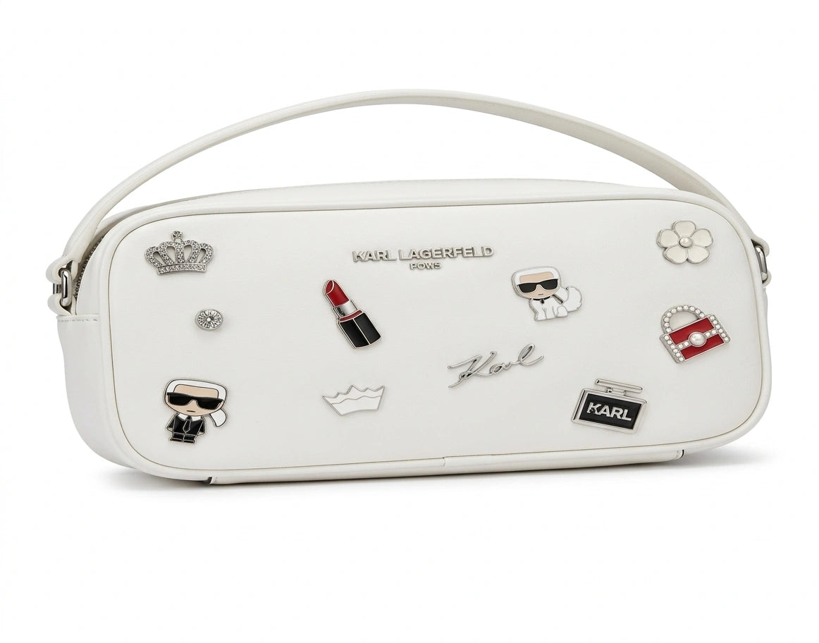 Karl Lagerfeld Women's K/Pins Camera Bag - White